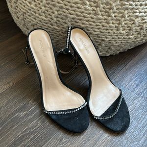 FLOR DE MARIA LAUREN CRYSTAL EMBELLISHED STILETTO SANDALS